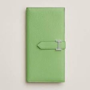 Hermes Bearn Wallet Chevre Mysore Long Authentic